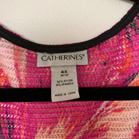 Catherines Pink and Black Women's Cardigan - Picture 3 of 4